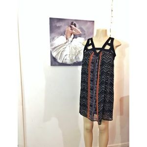 Xhilaration strappy tribal print shift dress